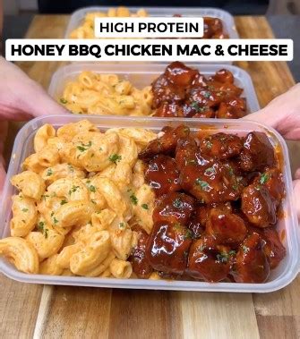 High Protein Honey Bbq Chicken Mac Cheese Meal Prep Aimee Copy Me