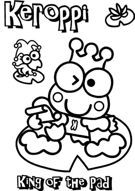 Coloriage Keroppi Avec Couronne T L Charger Et Imprimer Gratuit Sur