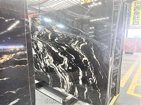 Brazil Cosmic Gold Granite Black Gold Titanium Granite Slabs From China