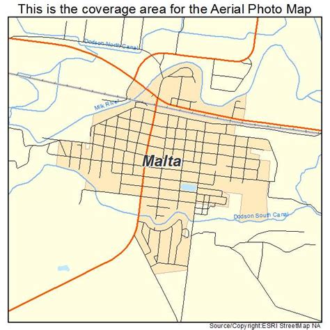 Aerial Photography Map of Malta, MT Montana