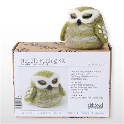 Needle Felting Kit Owl Ashford Wheels And Looms