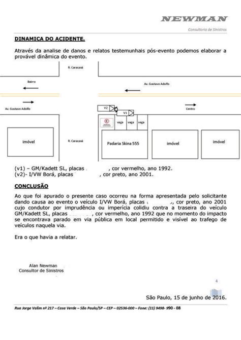 Exemplo De Relatorio De Acidente De Trânsito Pdf