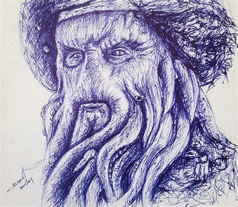 Davy Jones Pirate Drawing