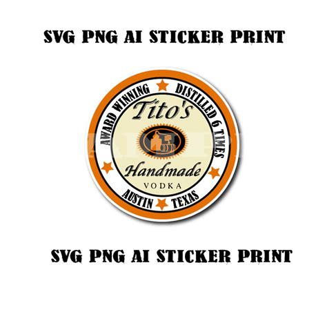 Titos Vodka Logo Sticker File Svg Png Etsy Canada