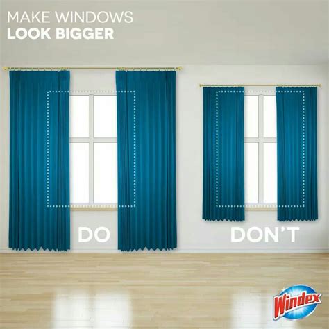 Tip Make Small Windows Appear Larger By Hanging Long And Wide Curtains