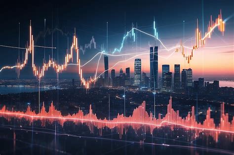 Premium Photo Abstract Glowing Big Data Forex Candlestick Chart On