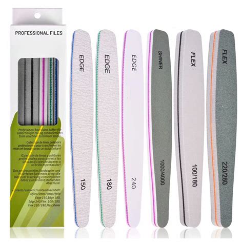 5pcs Manicure Buffer Nail Tool Natural Emery Boards Double Sided