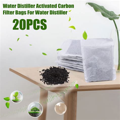 20 Pack Activated Carbon Charcoal Filters Bags For Water Distillers