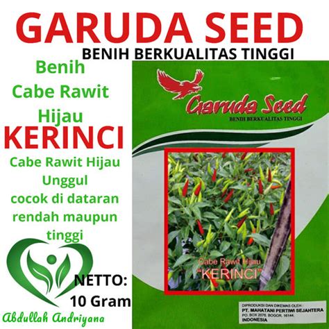 Jual Benih Cabe Rawit Hijau Kerinci Isi Gram Bibit Produk Garuda