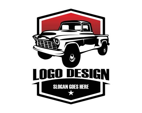 1950s chevy truck silhouette logo. vector perimium truck design. Best ...