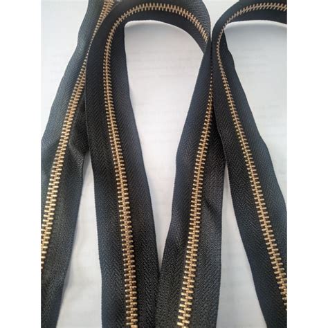 Jual Resleting Zipper YKK Gigi Besi No 5 Emas Meteran Murah Shopee