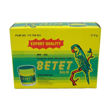 Parrot Brand Betet Balm 175g X 12 Pcs Balsem Gosok Balsem Hijau