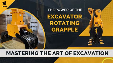 Excavator Rotating Grapple Usage Including Skid Steer HAWK