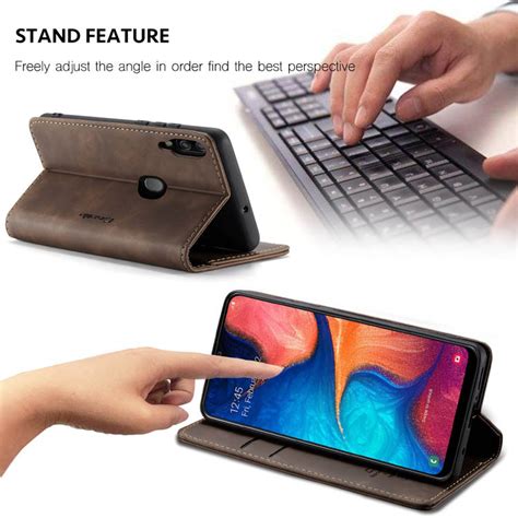 Caseme Samsung Galaxy A Wallet Stand Magnetic Case Coffee