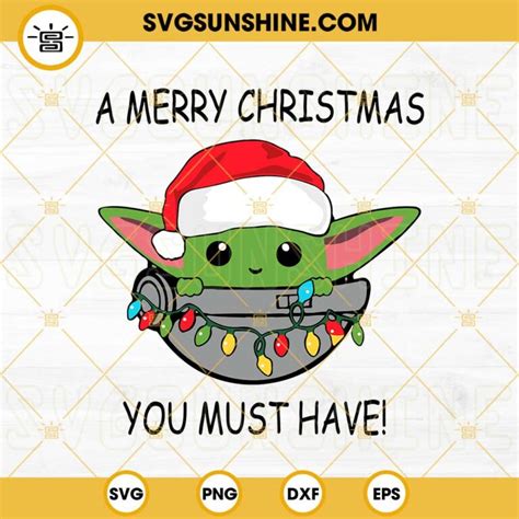 Baby Yoda Christmas Svg Baby Yoda Svg Star Wars Christmas Svg Baby