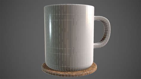 D Model Coffee Mug Porcelain Vr Ar Low Poly Cgtrader