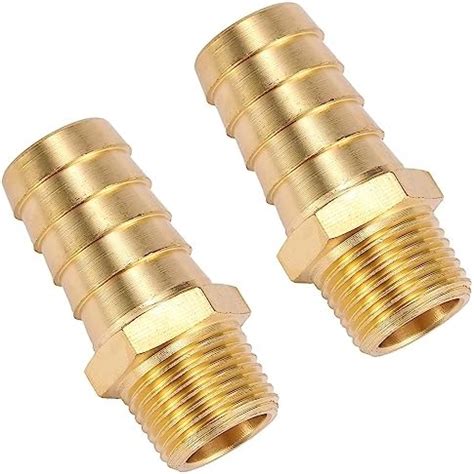 Sanpaint 4 Pack Solid Brass Pipe Fitting Hex Nipple 1 2 X 1 2 NPT