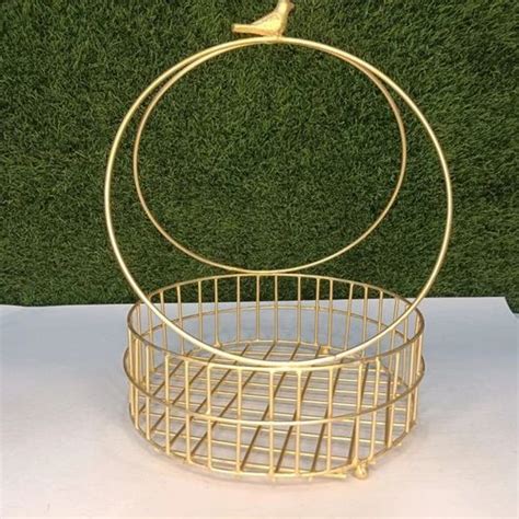 Iron Golden Metal Wire Gift Baskets Size Dimension Cm Dia At Rs