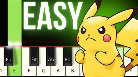 Pokémon Battle Theme EASY Piano tutorial YouTube