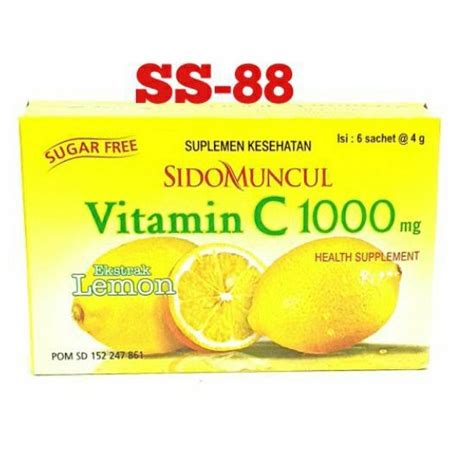 Jual Vitamin C Mg Sidomuncul Rasa Ekstrak Lemon Isi Sachet