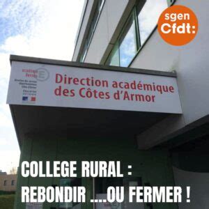 Rebondir Ou Comment Emp Cher La Fermeture De Coll Ge Dans Les C Tes D