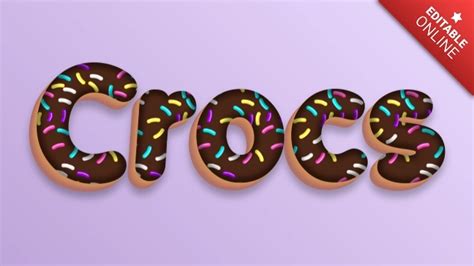 Crocs Donut Chocolate Generador De Efectos De Texto