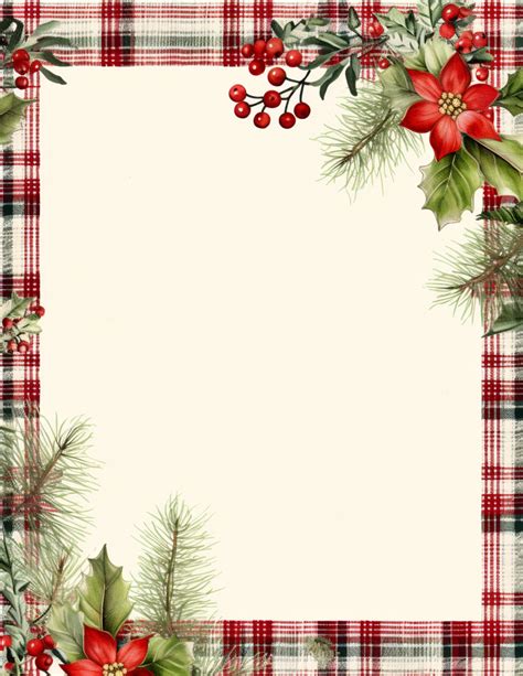 Tartan Memories Christmas Winter Holiday Bordered Digital Papers