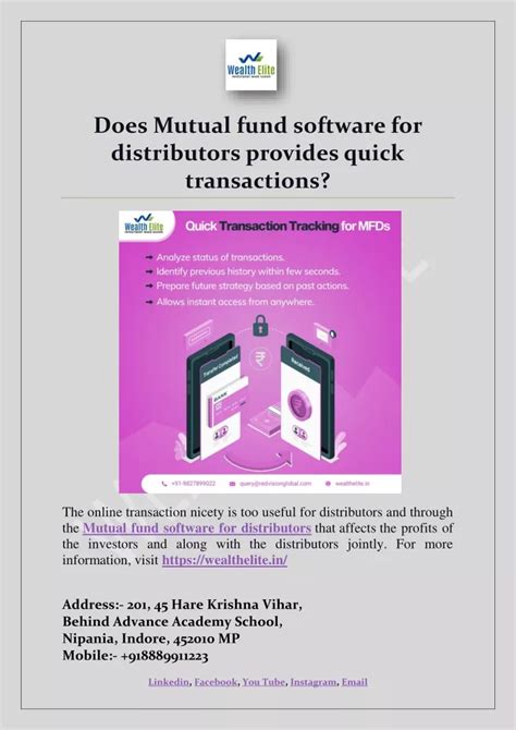 Ppt Does Mutual Fund Software For Distributors Provides Quick