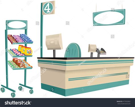 Supermarket Checkout Stock Vector (Royalty Free) 477932062 | Shutterstock