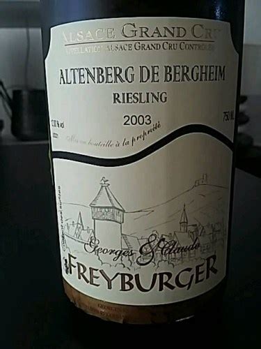 Freyburger Riesling Alsace Grand Cru Altenberg De Bergheim Vivino US