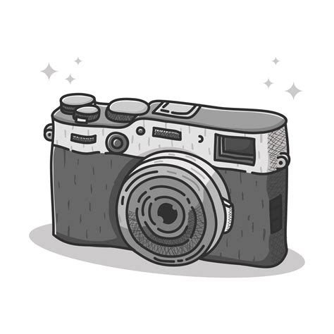 Camera Logo Cartoon Vector Design. Photography Logo Hand Drawn Studio ...