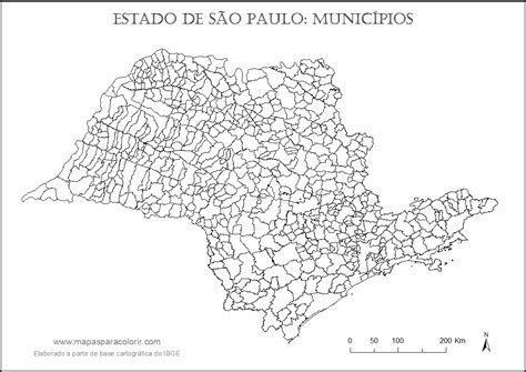 Mapa Do Estado De São Paulo E Seus Municípios - NAZAEDU