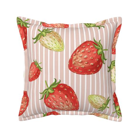 Bingfone Decorative Pillow Covers 16"X16" Strawberries Couch Pillow