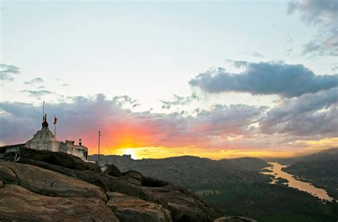 Premium Photo | Hampi india hanuman temple at beautiful sunrise