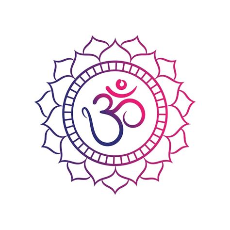 Premium Vector Om Symbol Logo With Lotus Mandala Arts