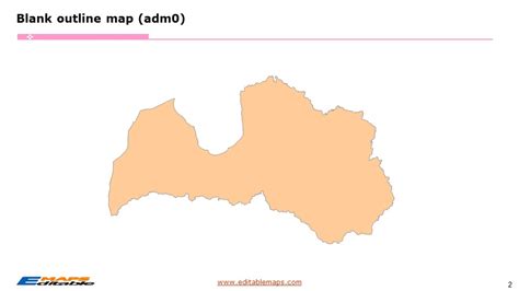 Latvia Map with 5 Regions and 36 Municipalities, 7 State Cities - Editable PowerPoint Maps