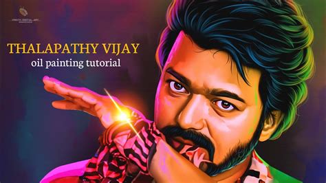 Thalapathy Vijay Digital Sumatge Work Tutorial Vinoth Digital Art Youtube