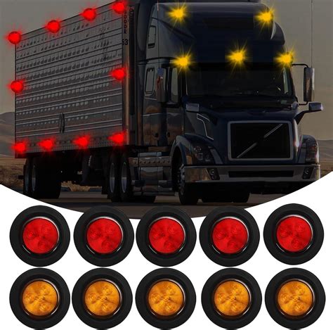 Amazon Fsbcgt Pcs Round Trailer Led Marker Clearance Lights