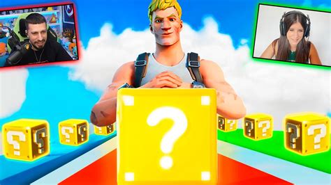 Carrera Extrema De Lucky Blocks En Fortnite 💥😂 Con Mi Novia Youtube