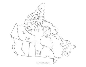 Canada blank map