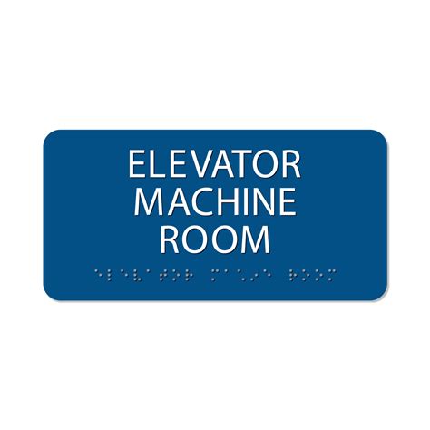 Braille Elevator Mechanical Room Sign Ada Compliant With 42 Off