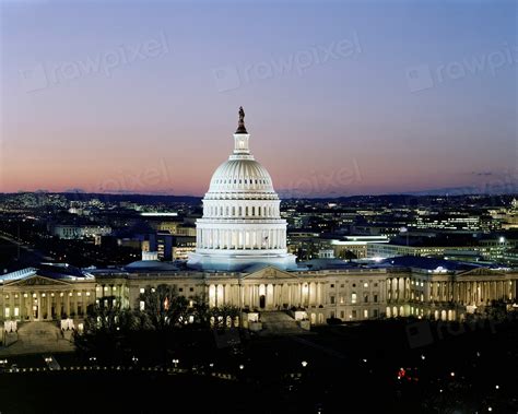 Capitol Hill night. Original image | Free Photo - rawpixel