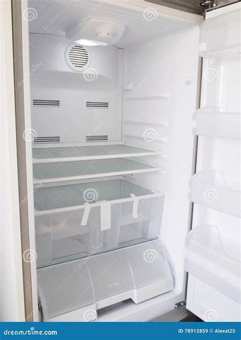 fridge stock image image  equipment empty