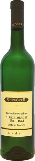 Schwörer 2023 Durbacher Plauelrain Klingelberger Riesling Spätlese