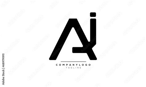 Alphabet letters Initials Monogram logo AJ, AJ INITIAL, AJ letter Stock ...