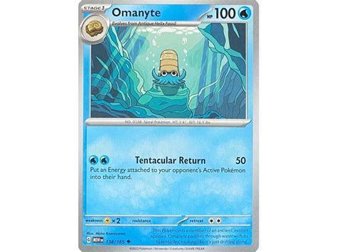 Omanyte Pokémon 151 138165 Pokešov Sro