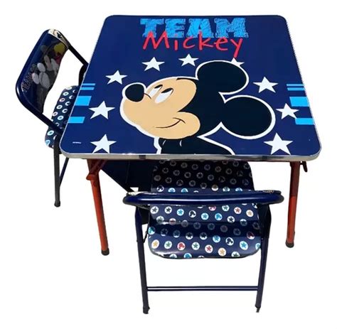 Mesa Did Ctica De Actividades Para Ni Os Con Sillas Color Azul Mickey