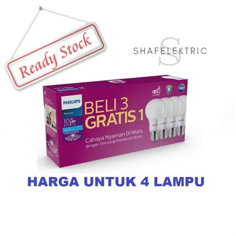 Jual Paket BOHLAM Philips LED Bulb 10W Shopee Indonesia