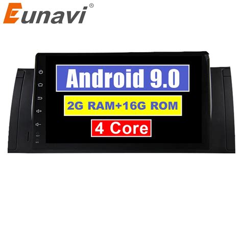 Eunavi Radio estéreo con GPS para coche Radio con Android 9 0 cuatro