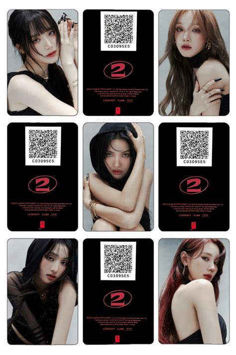 G Idle 2 Qr Card Ver Printable Photocard Template Frontandback 2024 Kartlar Kart Yapımı Deri